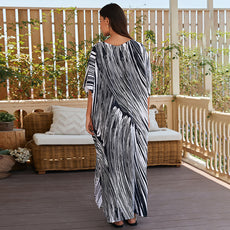 Sunset Swirl Cotton Beach Dress