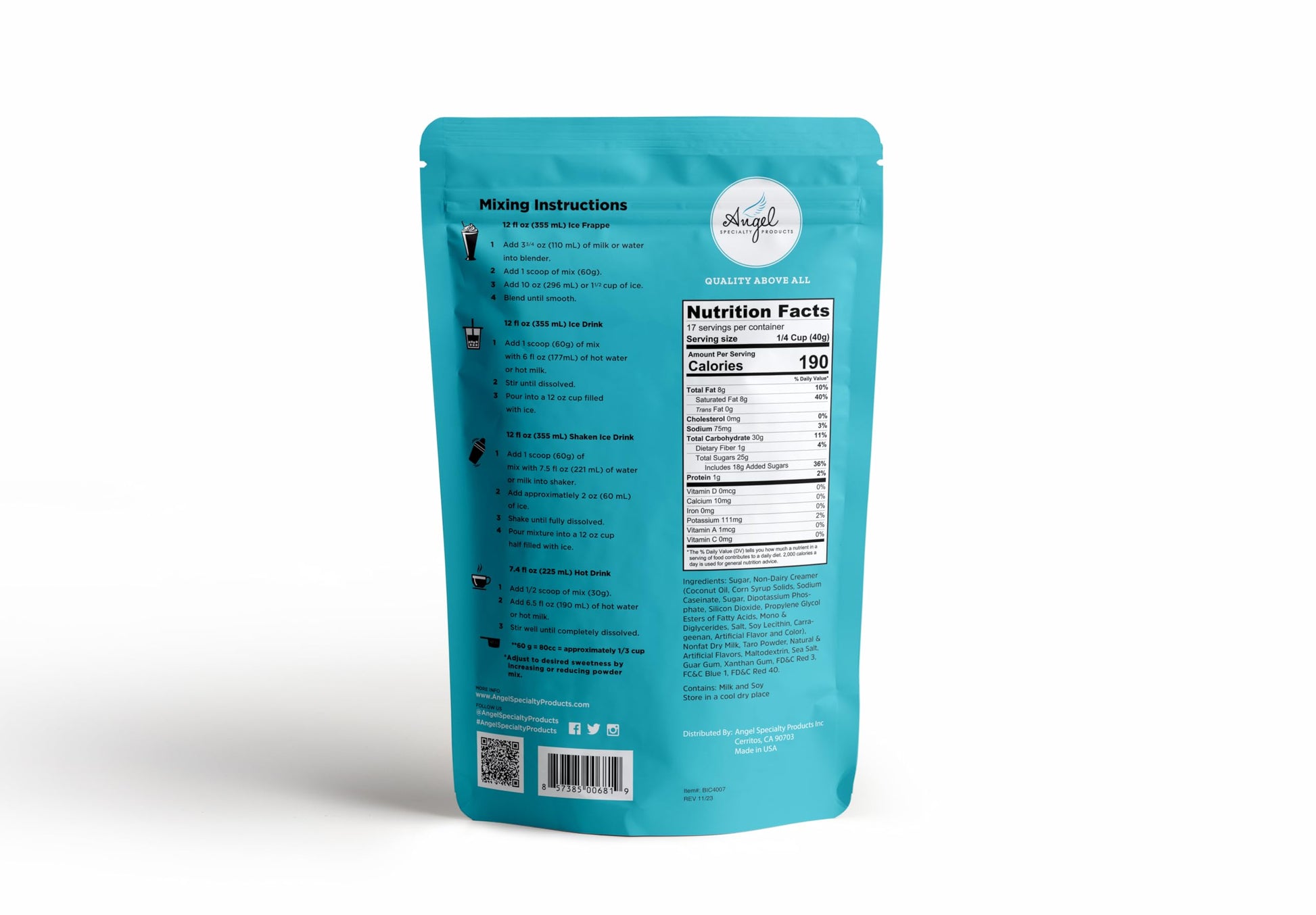 Milk Tea Mix by Angel Specialty Products [3 LB]
