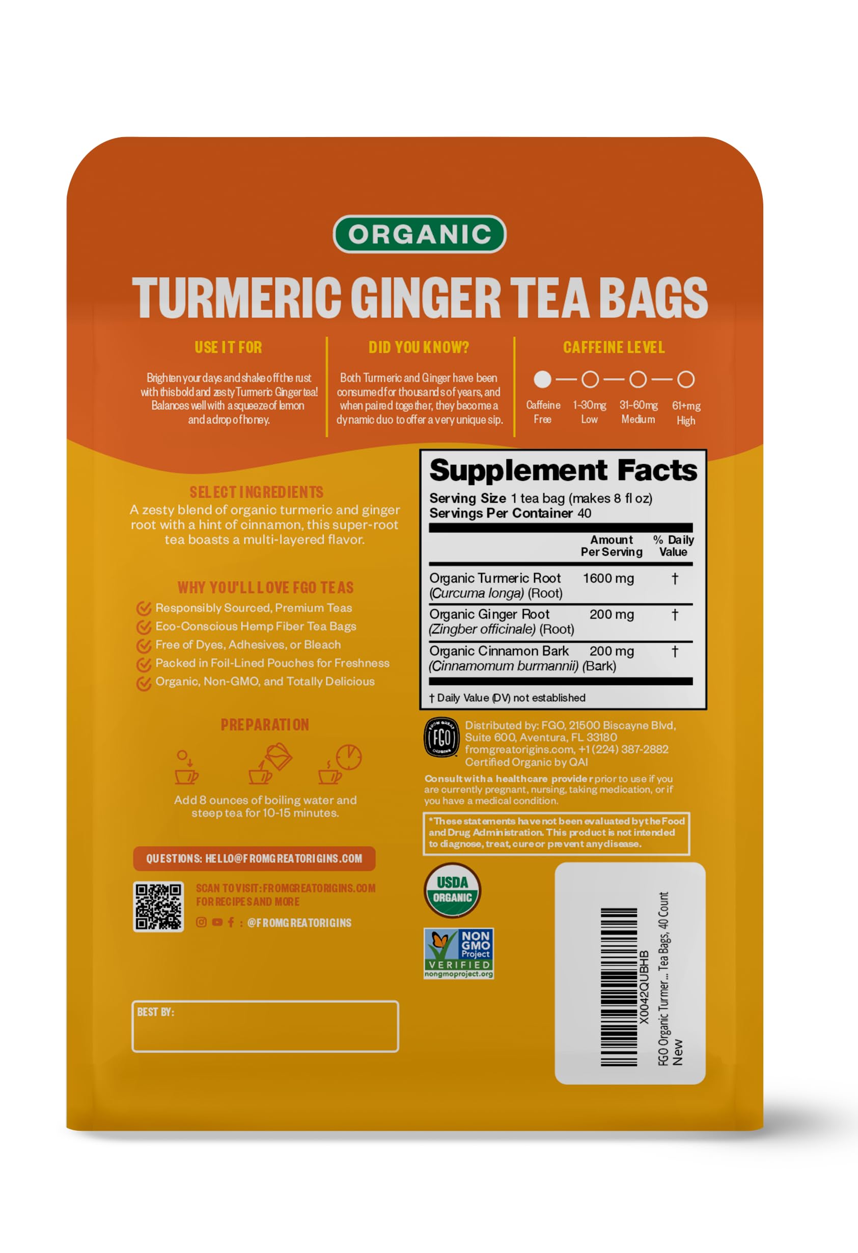 FGO Organic Ginger Tea