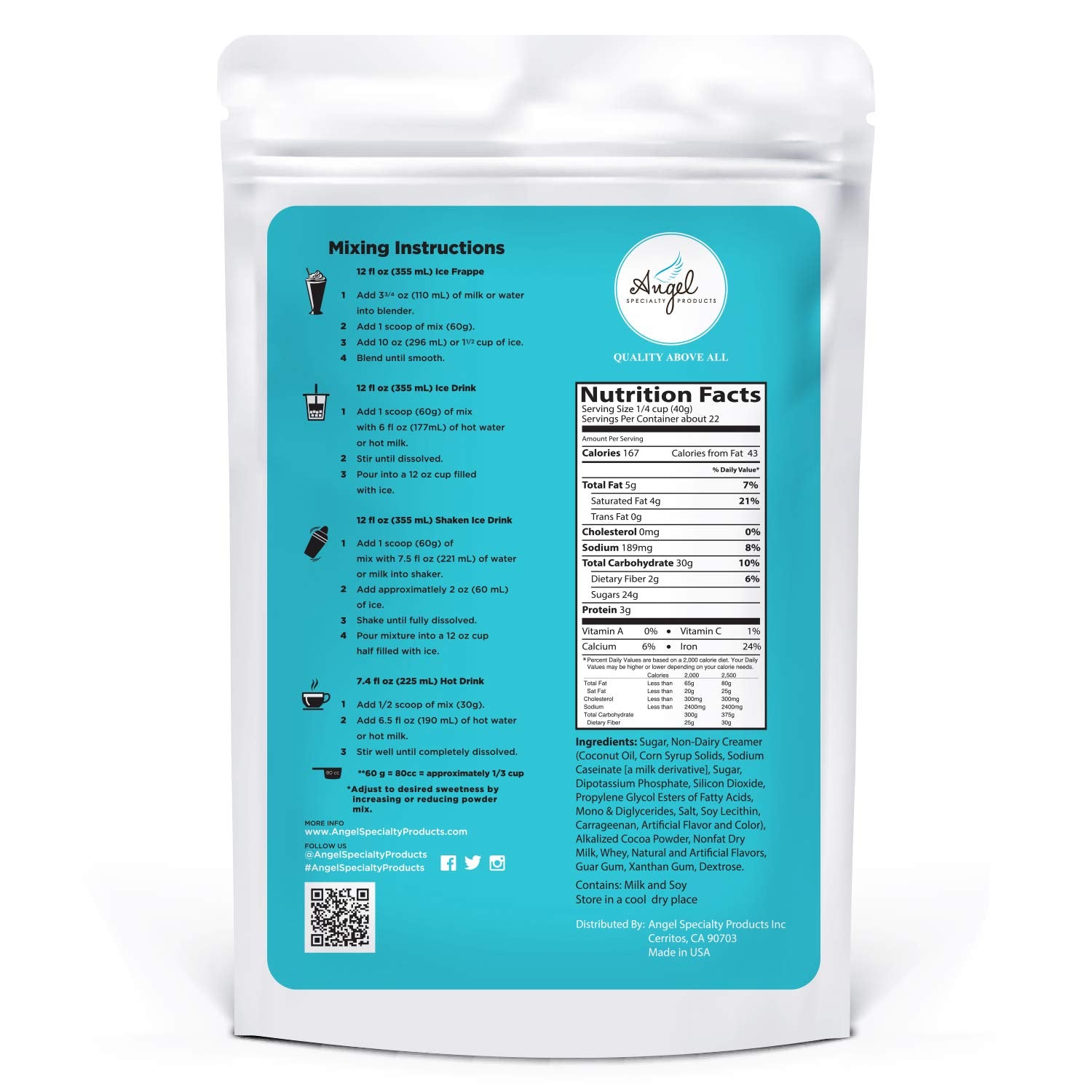 Milk Tea Mix by Angel Specialty Products [3 LB]