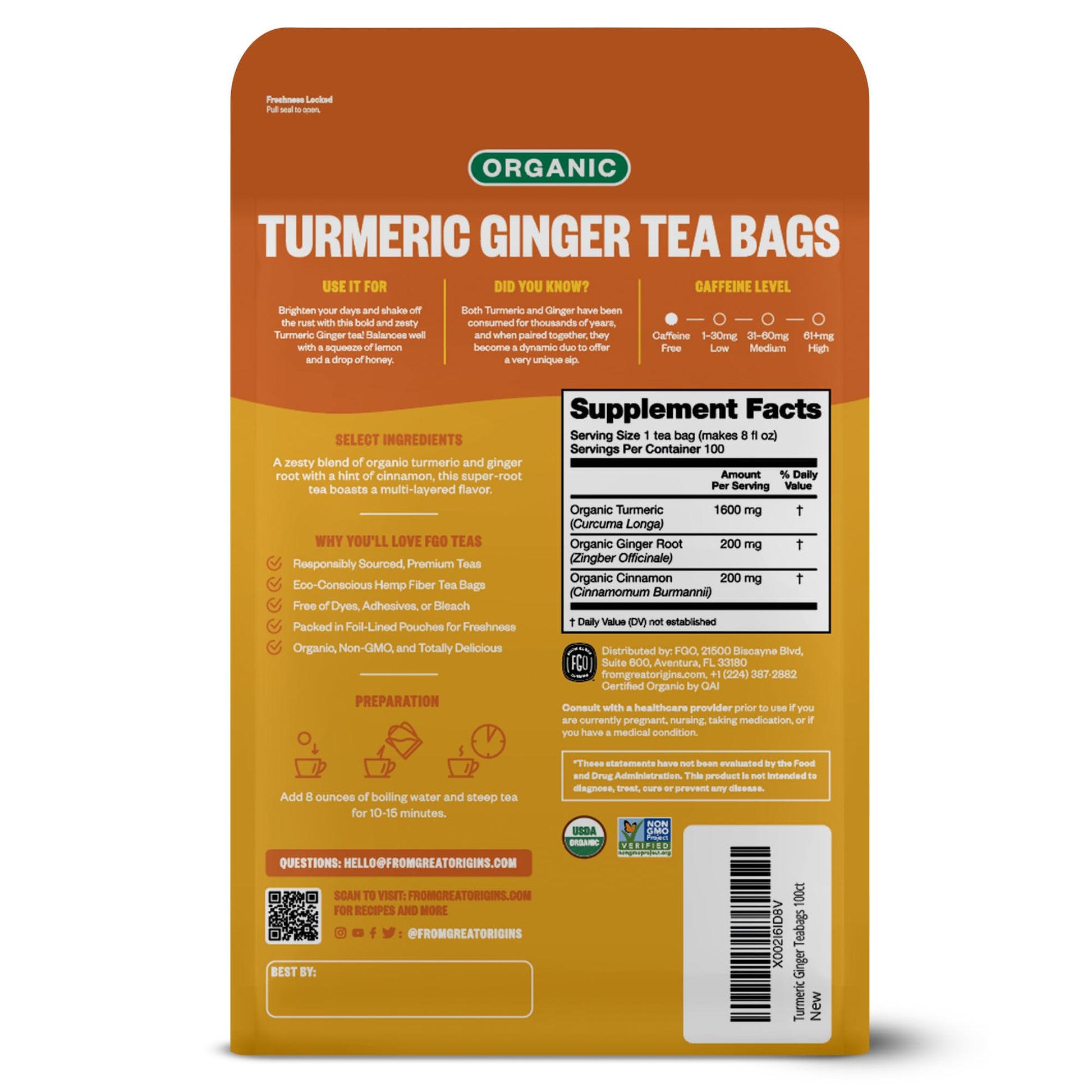 FGO Organic Ginger Tea