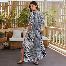 Sunset Swirl Cotton Beach Dress