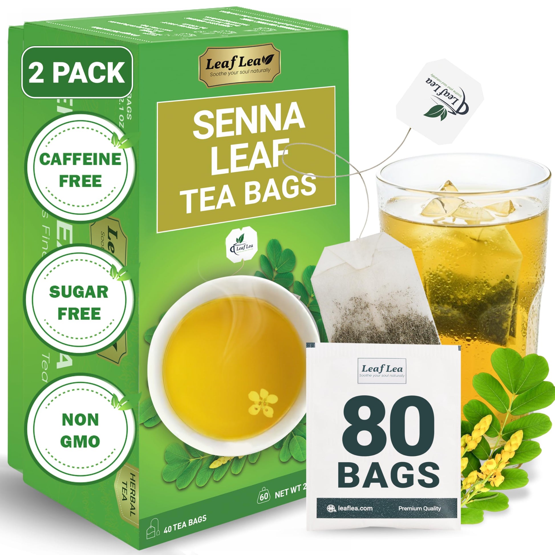 LeafLea 40 Turmeric Ginger Cinnamon Tea Bags