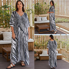 Sunset Swirl Cotton Beach Dress