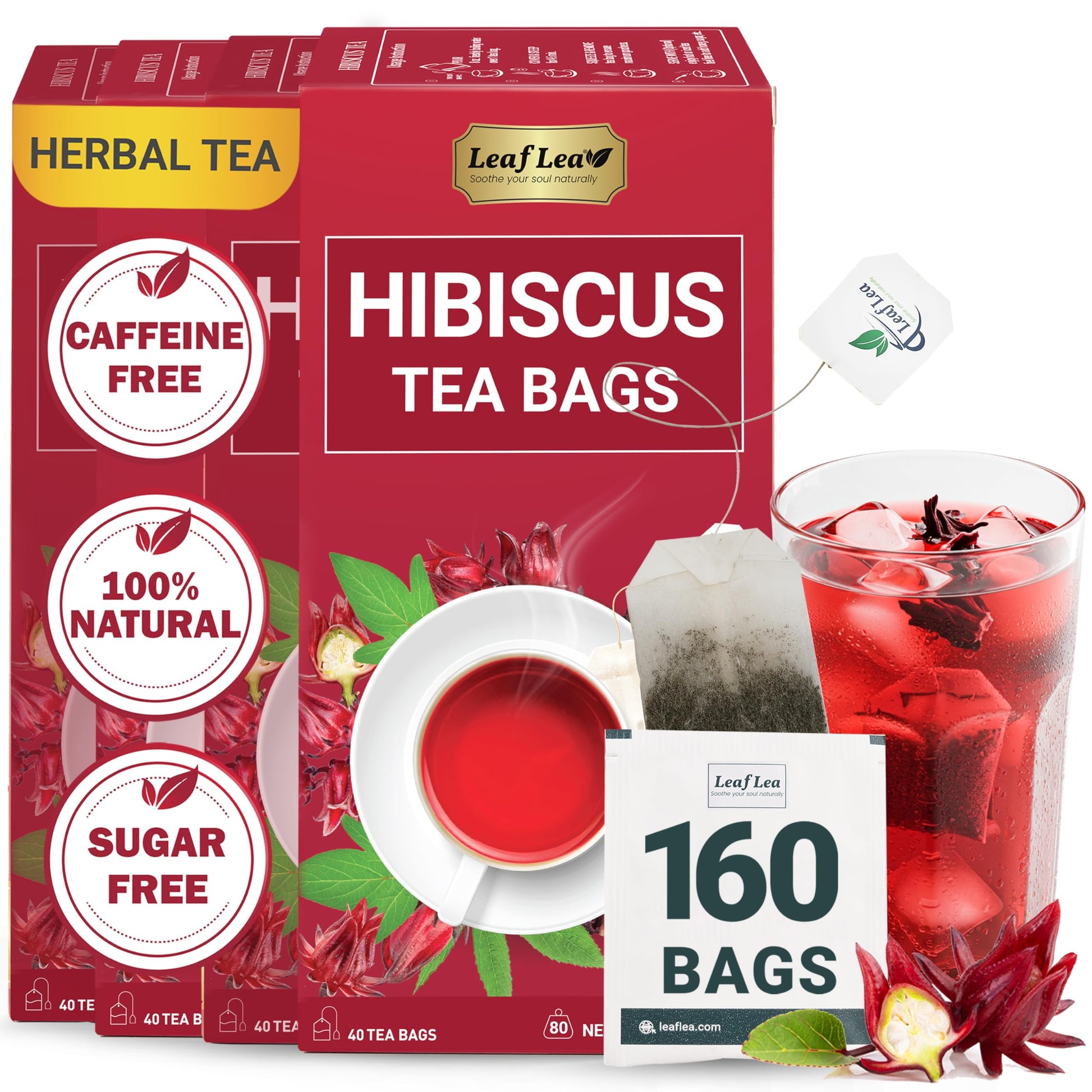 LeafLea 40 Turmeric Ginger Cinnamon Tea Bags