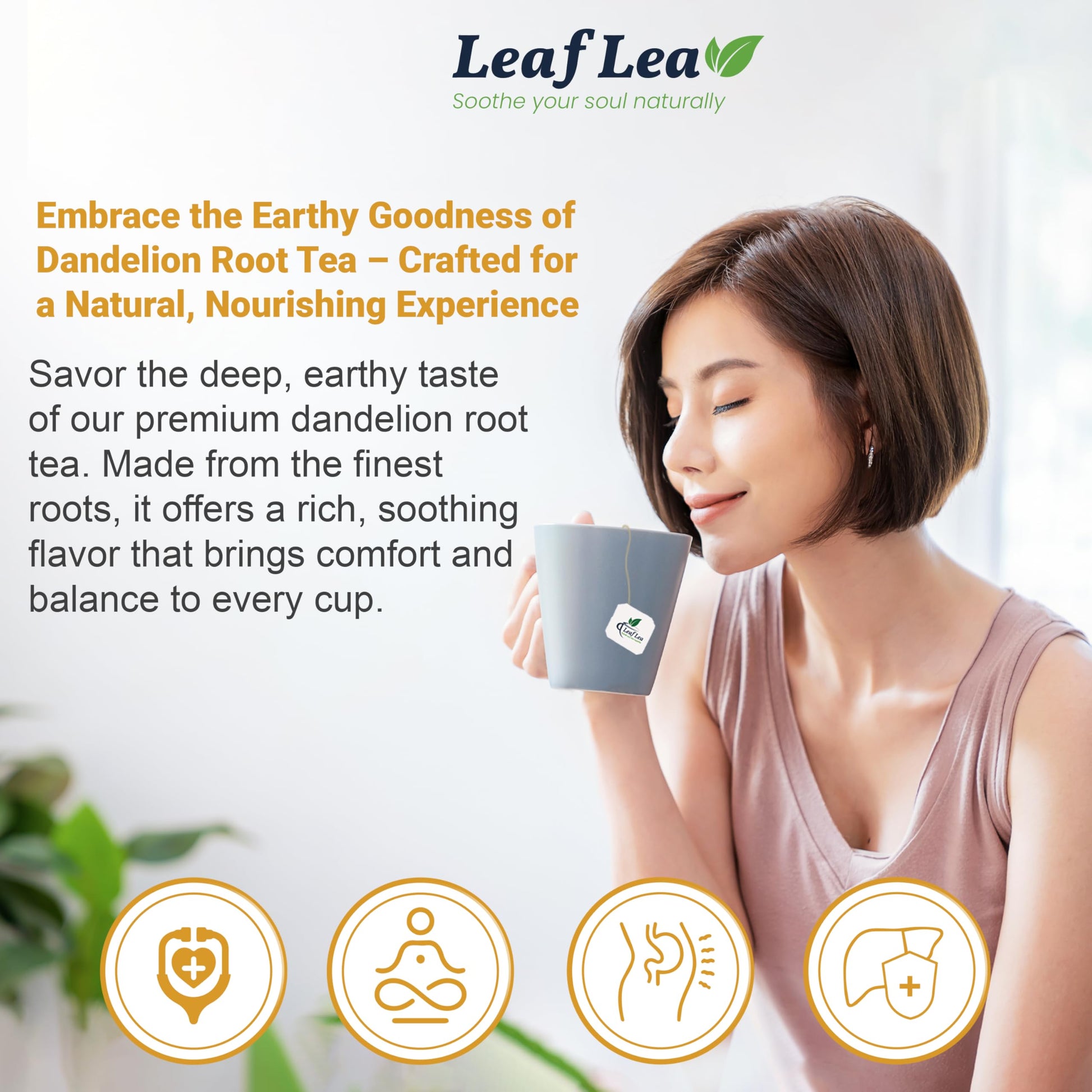 LeafLea 40 Turmeric Ginger Cinnamon Tea Bags