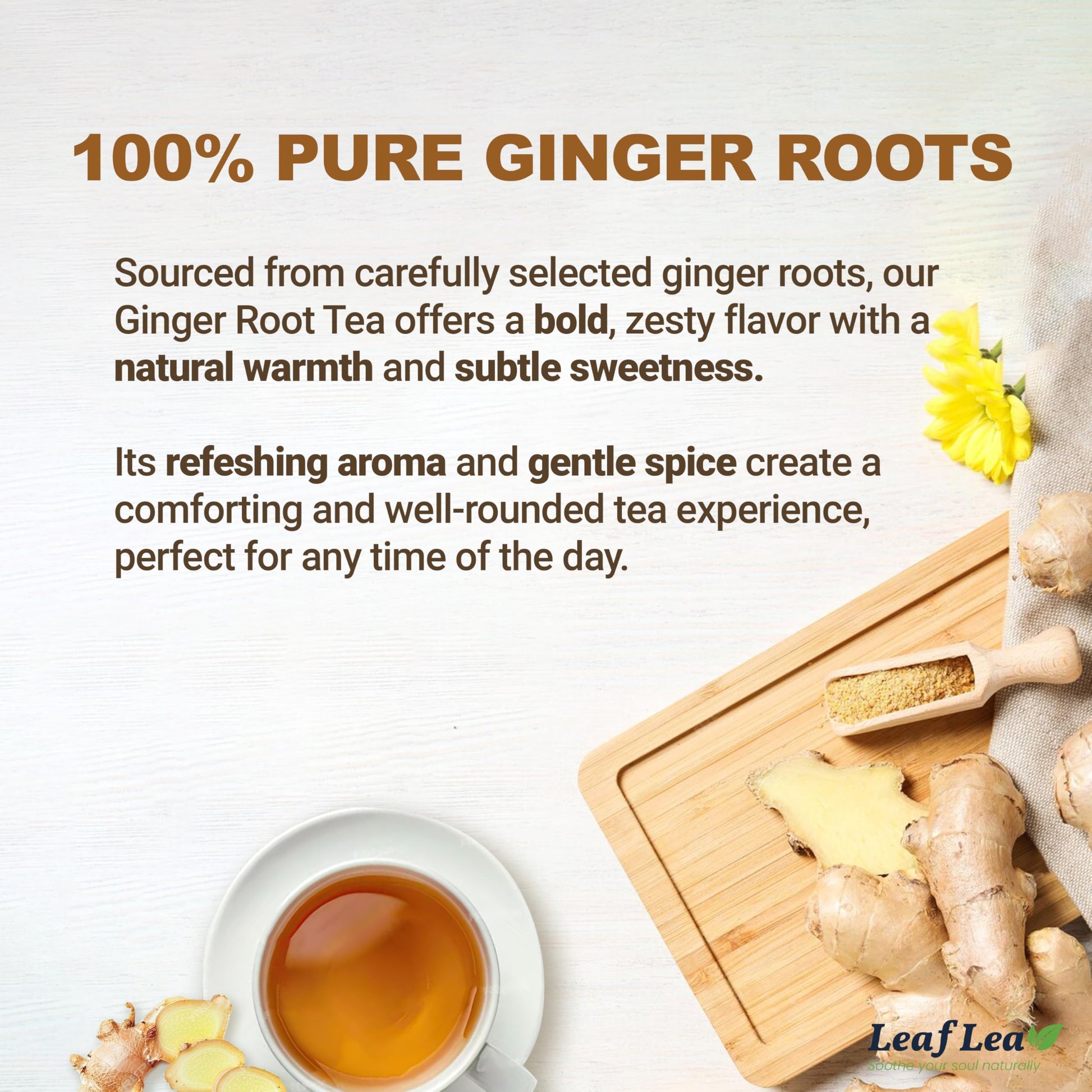 LeafLea 40 Turmeric Ginger Cinnamon Tea Bags