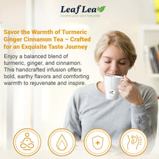 LeafLea 40 Turmeric Ginger Cinnamon Tea Bags