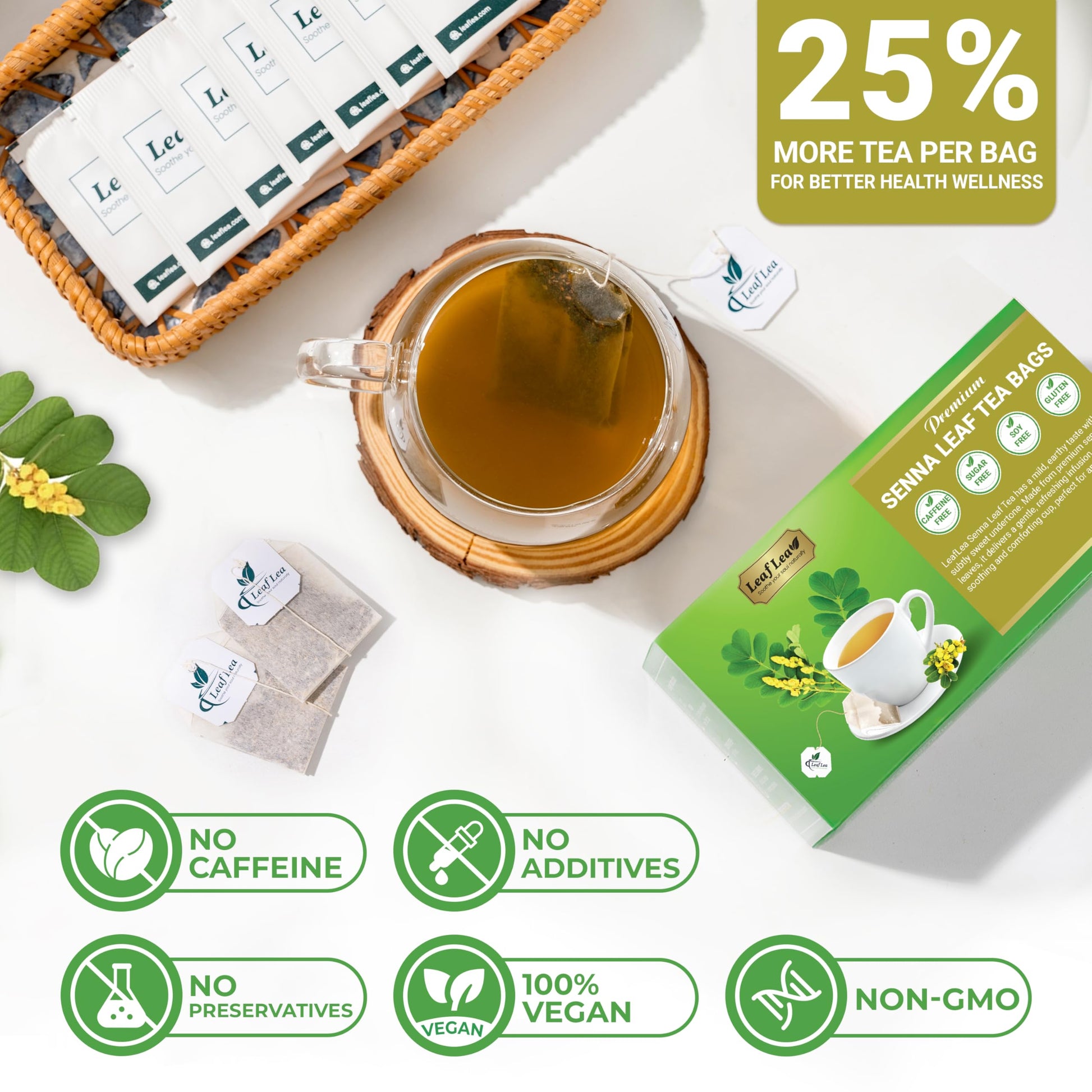 LeafLea 40 Turmeric Ginger Cinnamon Tea Bags