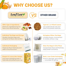 LeafLea 40 Turmeric Ginger Cinnamon Tea Bags