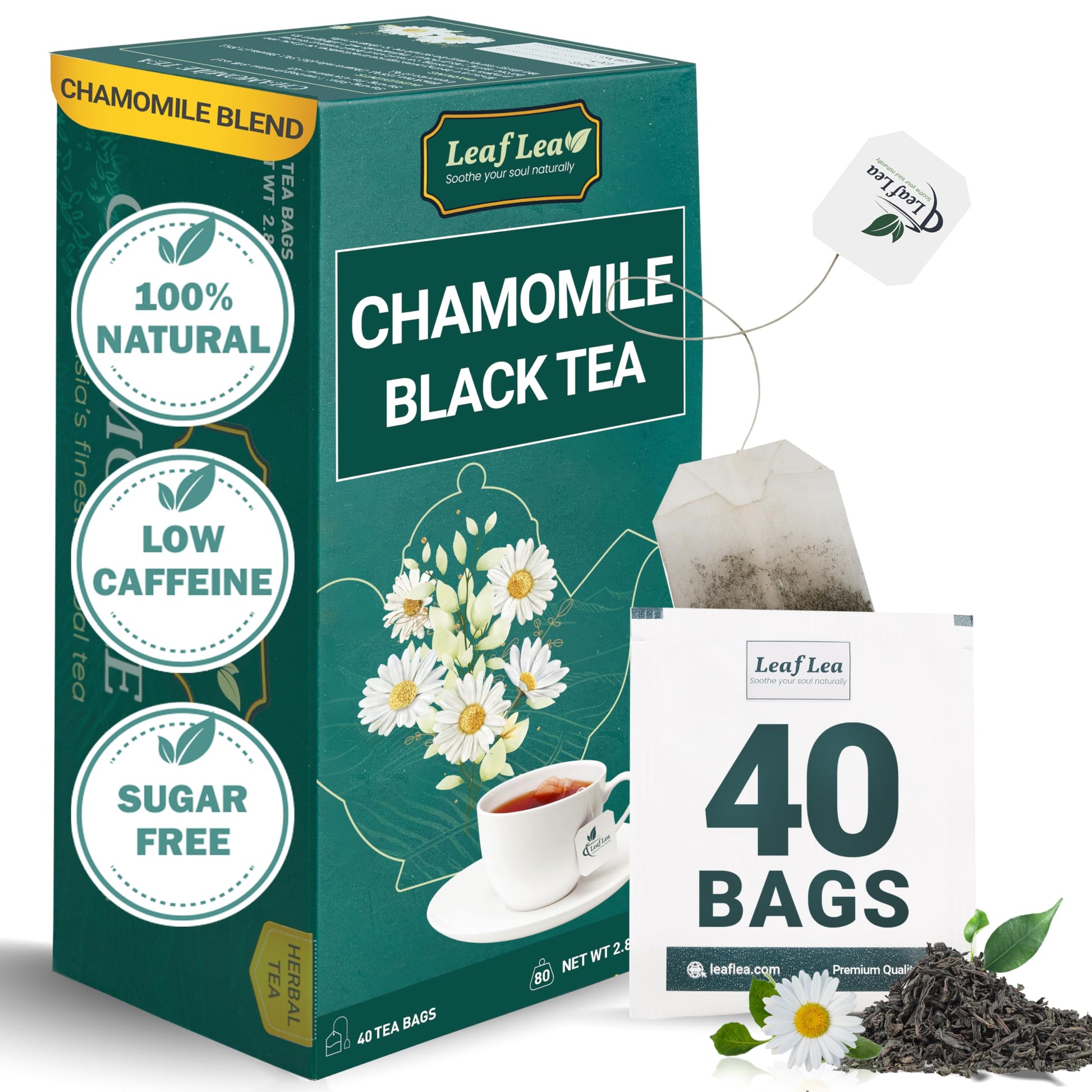 LeafLea 40 Turmeric Ginger Cinnamon Tea Bags