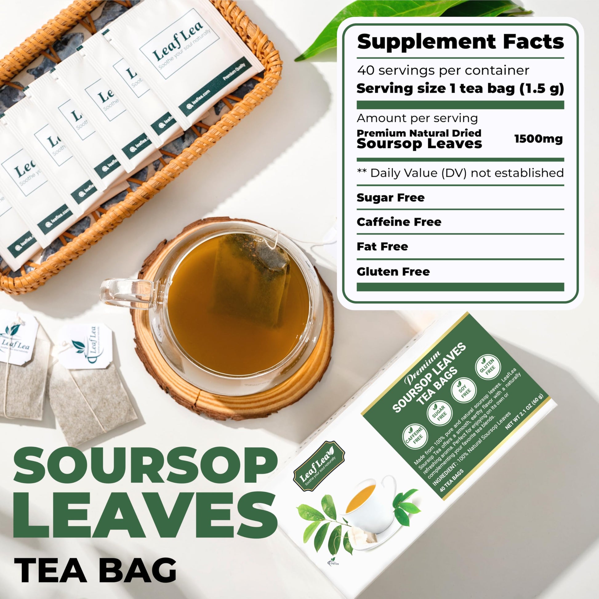 LeafLea 40 Turmeric Ginger Cinnamon Tea Bags