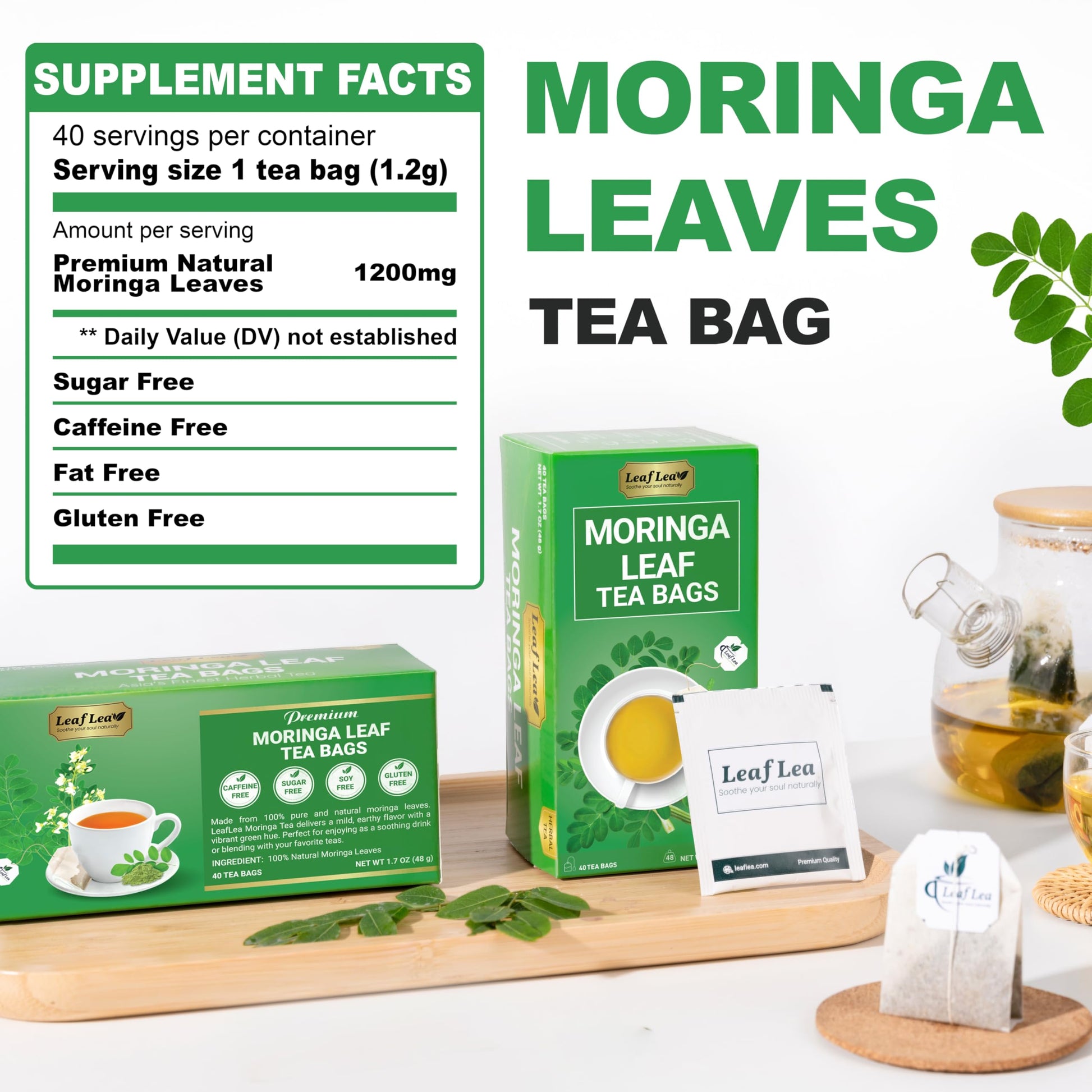 LeafLea 40 Turmeric Ginger Cinnamon Tea Bags