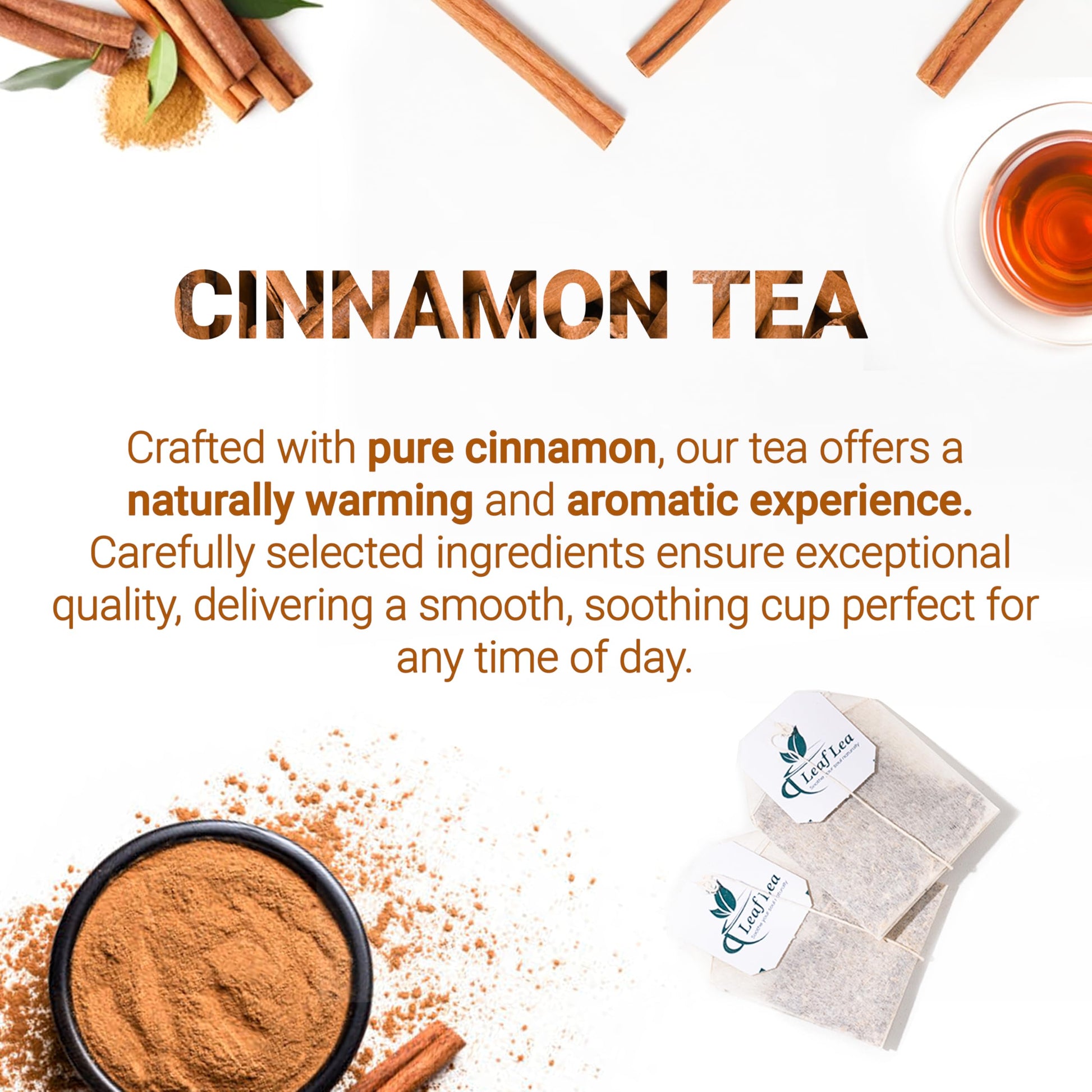LeafLea 40 Turmeric Ginger Cinnamon Tea Bags