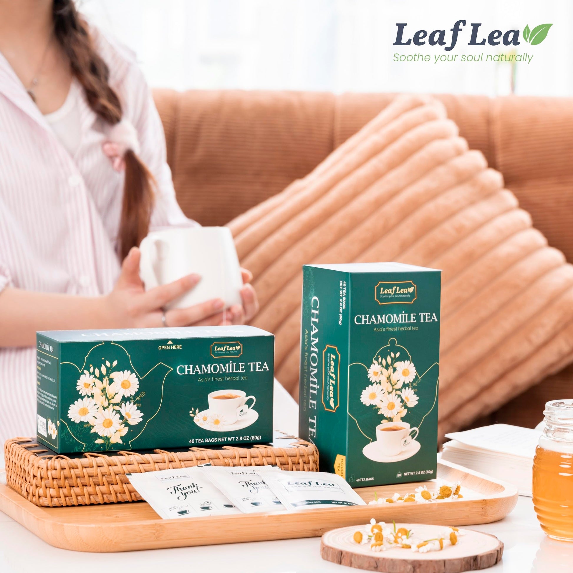 LeafLea 40 Turmeric Ginger Cinnamon Tea Bags