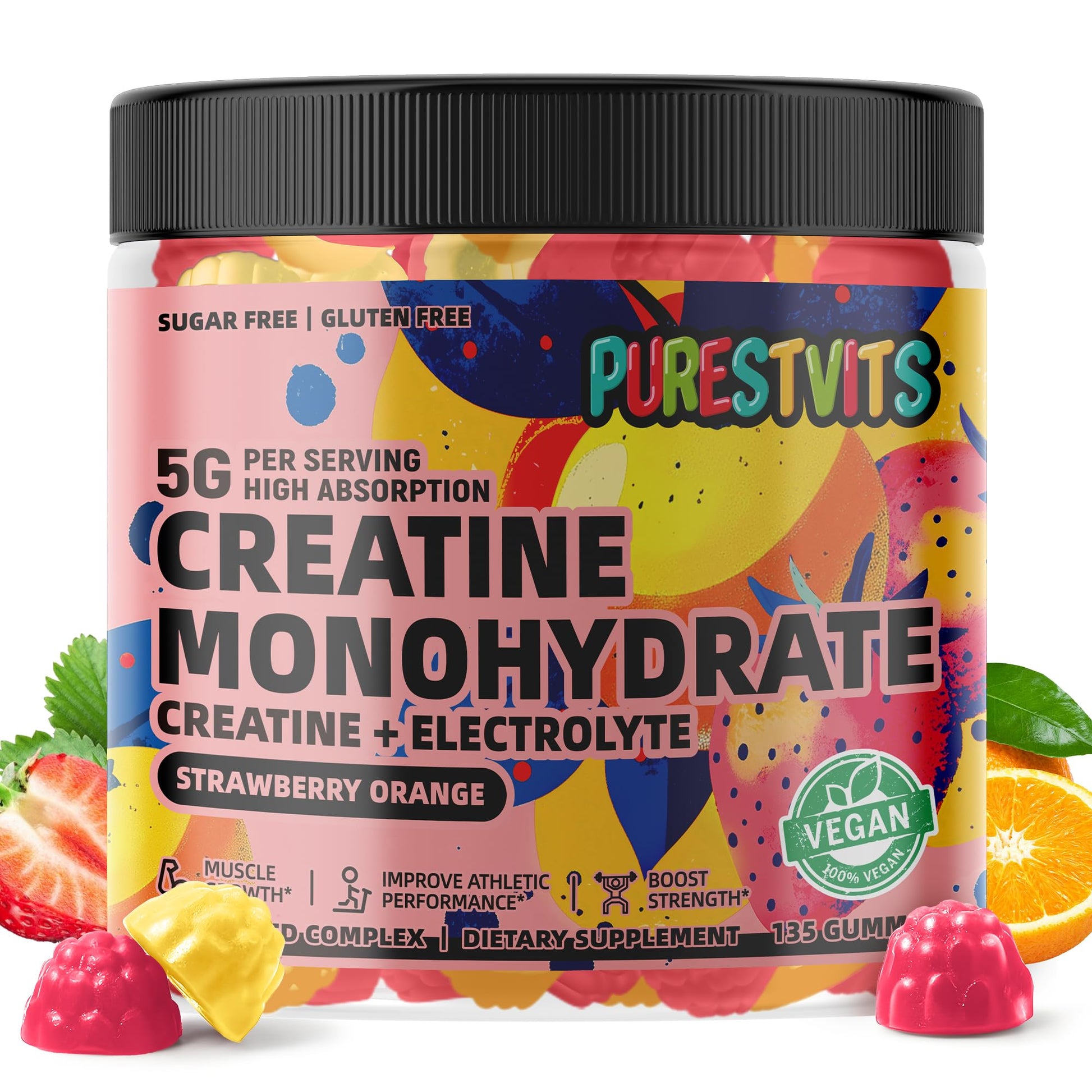 PURESTVITS Creatine Monohydrate Gummies (5g)