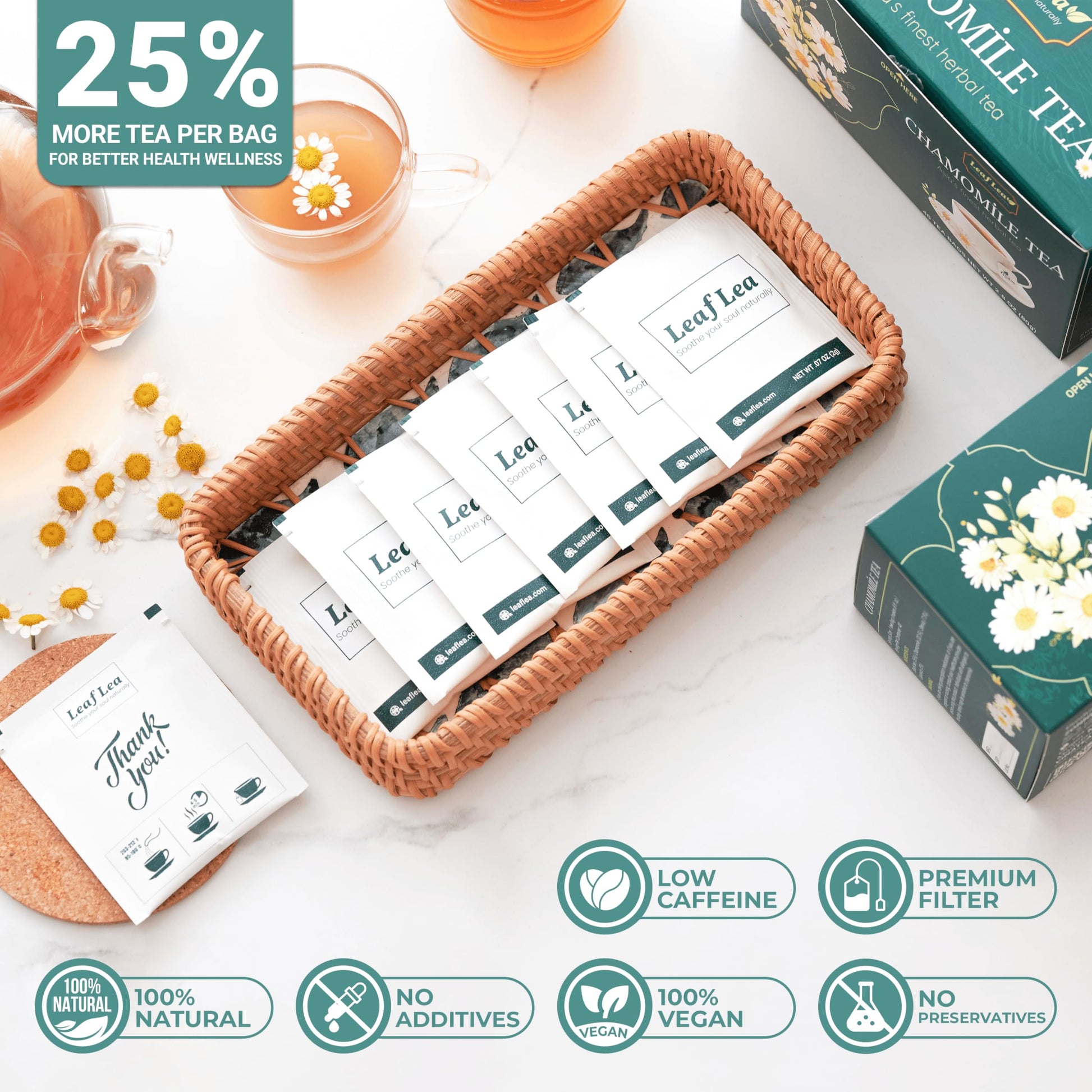 LeafLea 40 Turmeric Ginger Cinnamon Tea Bags