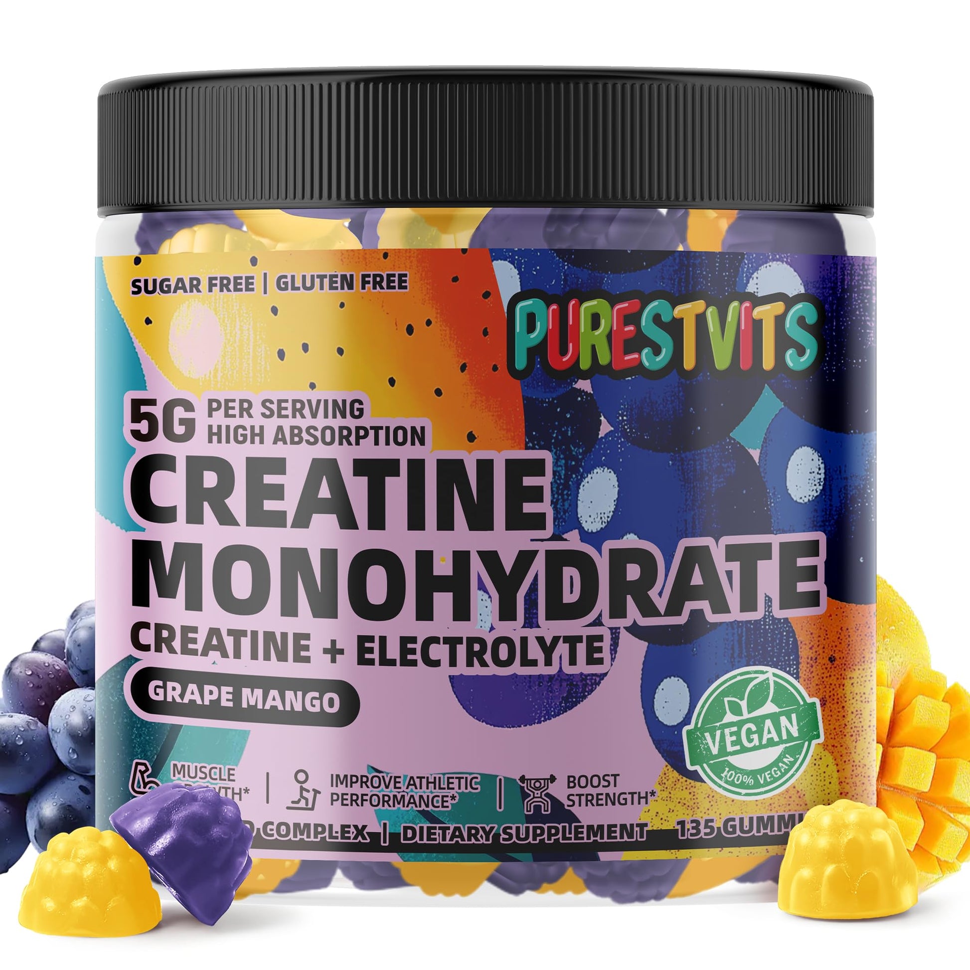 PURESTVITS Creatine Monohydrate Gummies (5g)