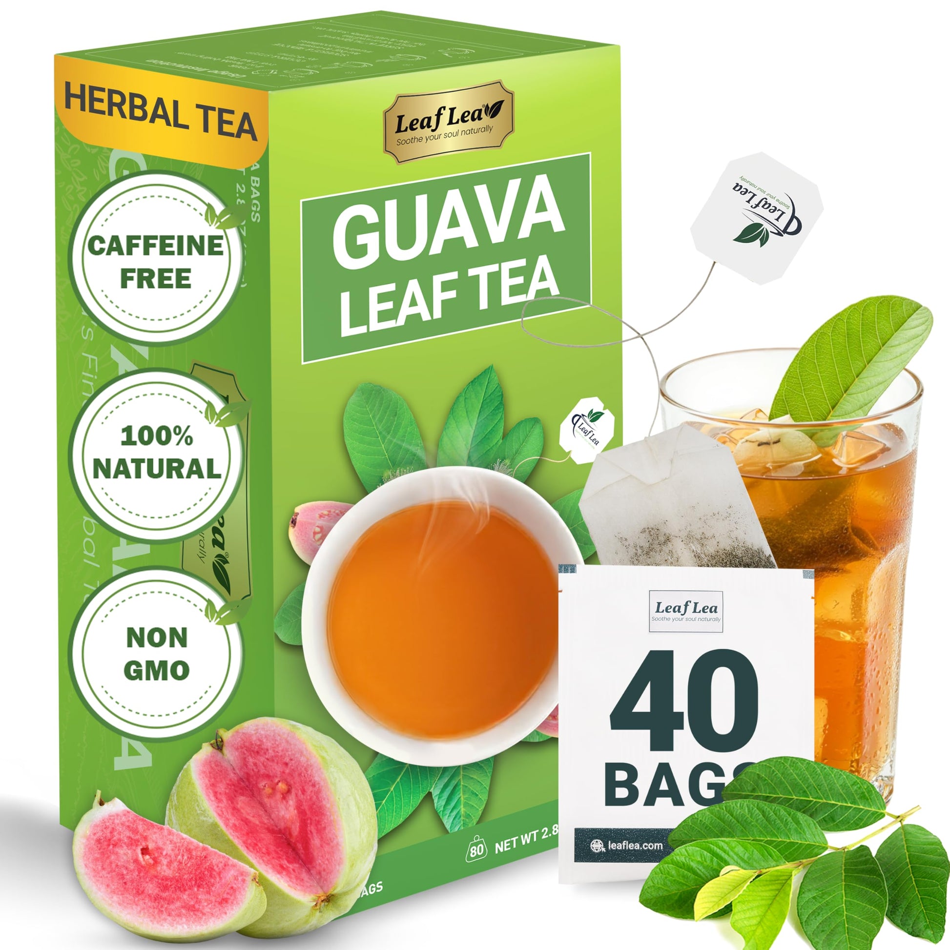 LeafLea 40 Turmeric Ginger Cinnamon Tea Bags