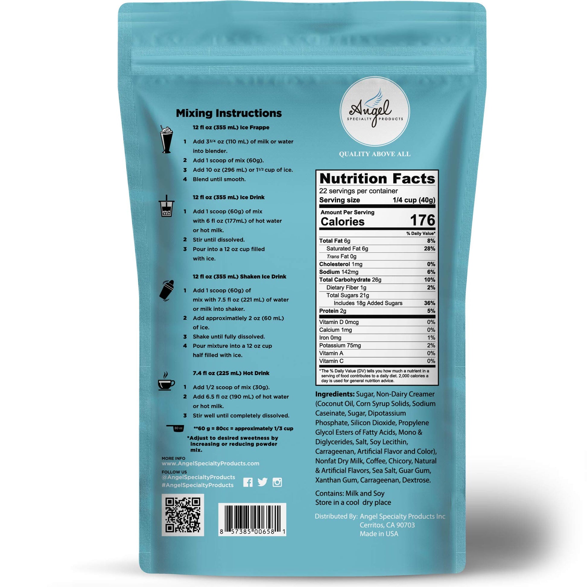 Milk Tea Mix by Angel Specialty Products [3 LB]