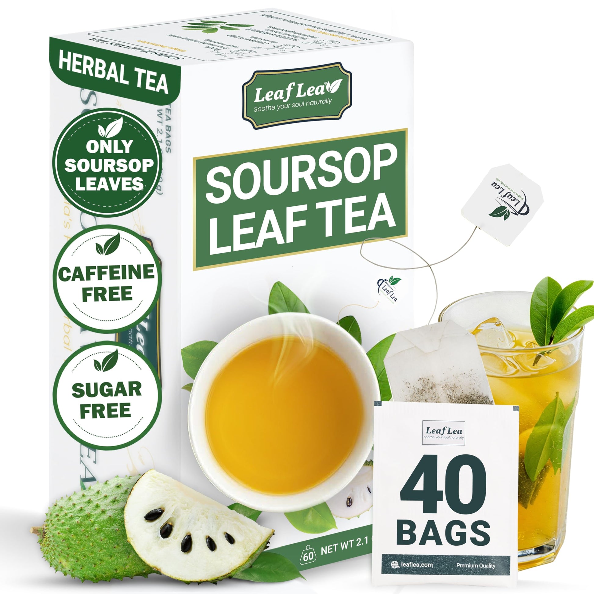 LeafLea 40 Turmeric Ginger Cinnamon Tea Bags