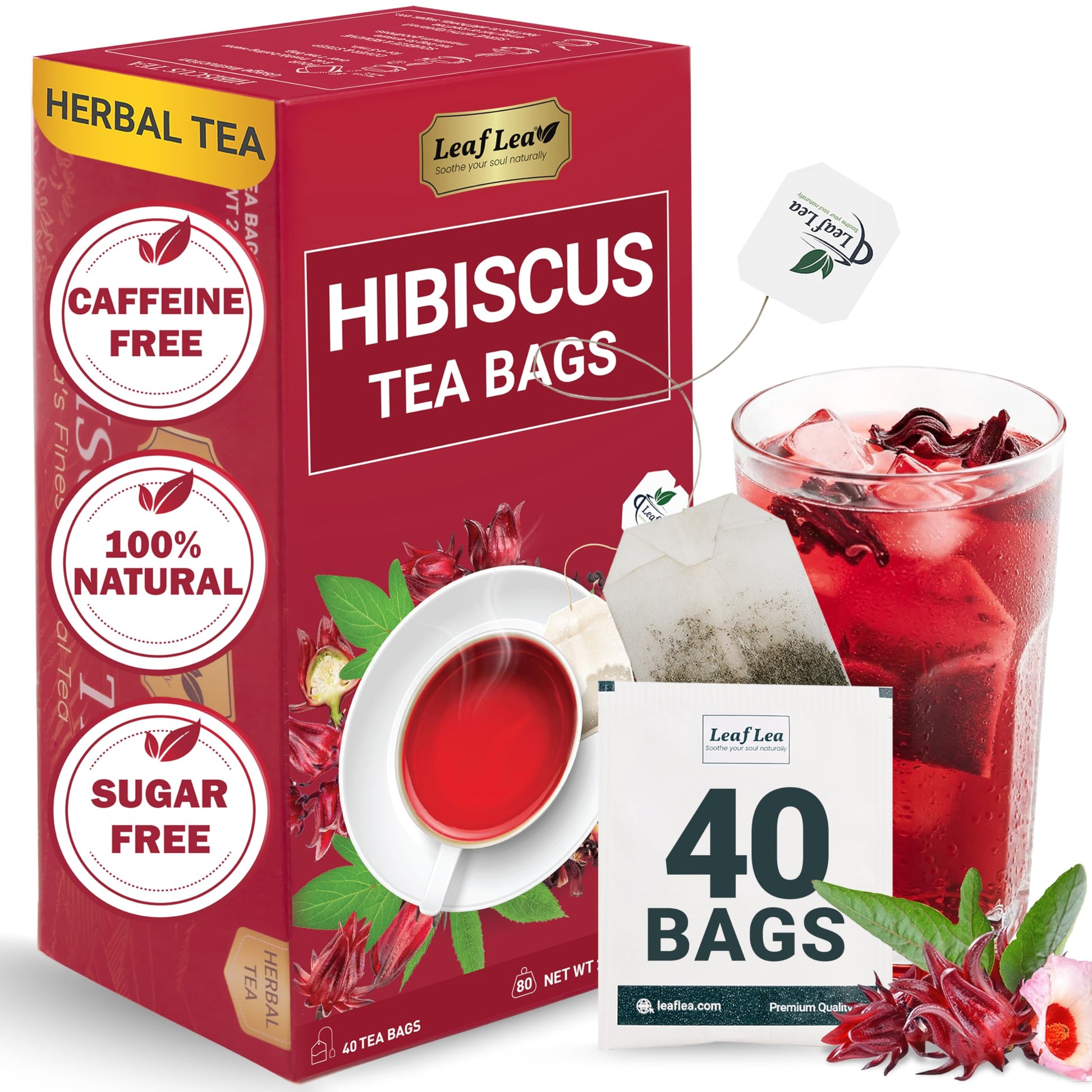 LeafLea 40 Turmeric Ginger Cinnamon Tea Bags