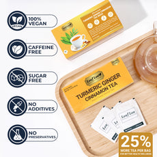 LeafLea 40 Turmeric Ginger Cinnamon Tea Bags