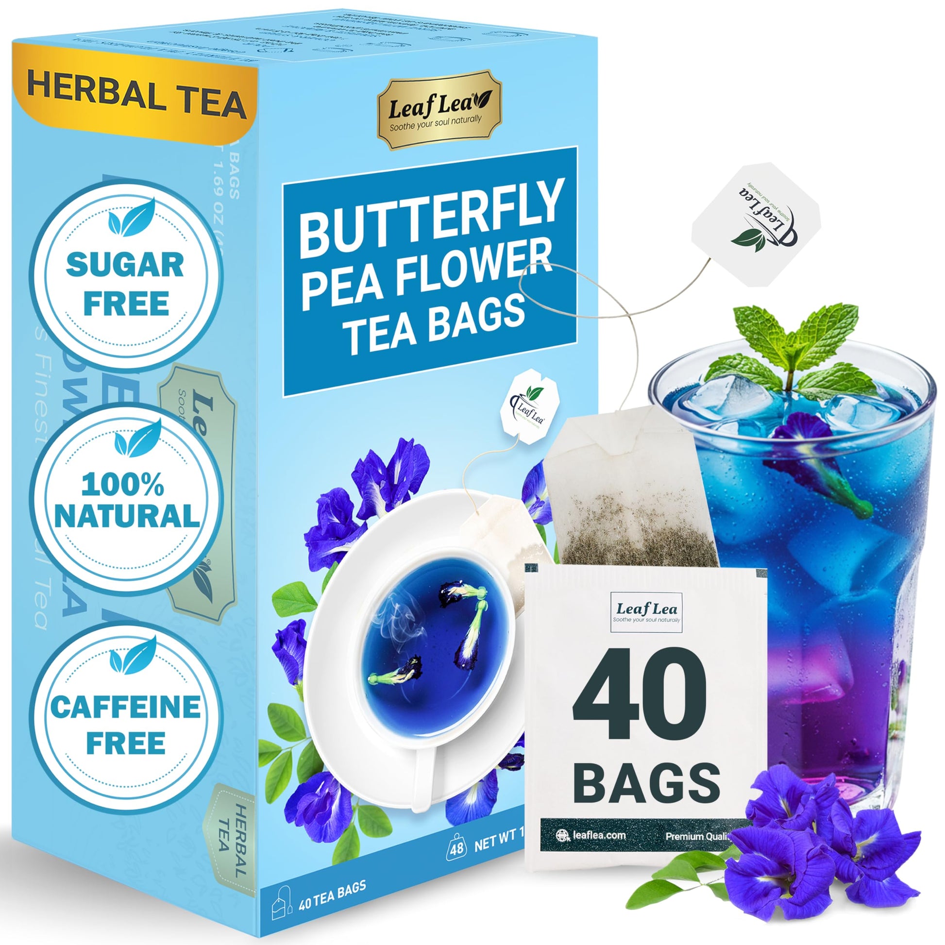 LeafLea 40 Turmeric Ginger Cinnamon Tea Bags