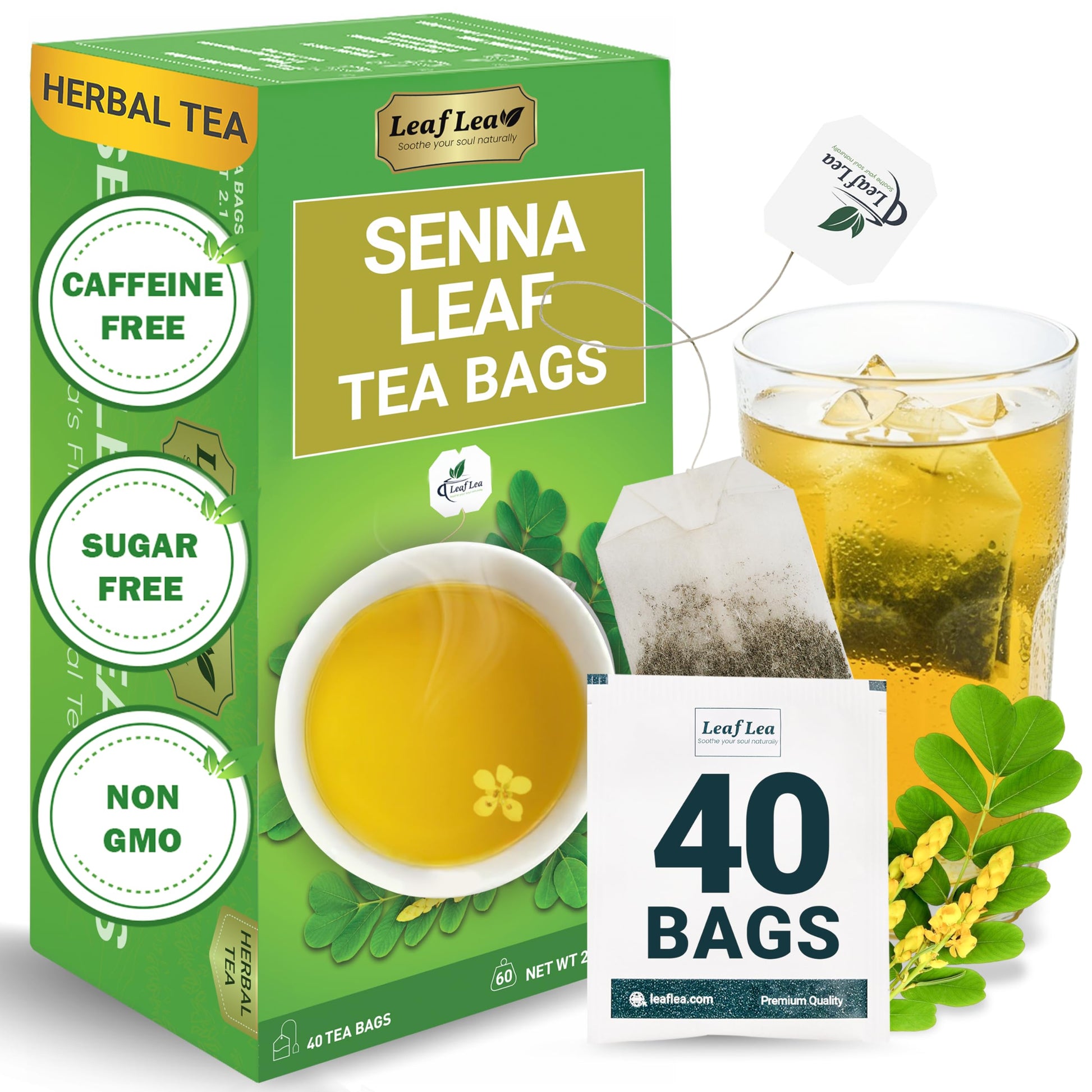 LeafLea 40 Turmeric Ginger Cinnamon Tea Bags