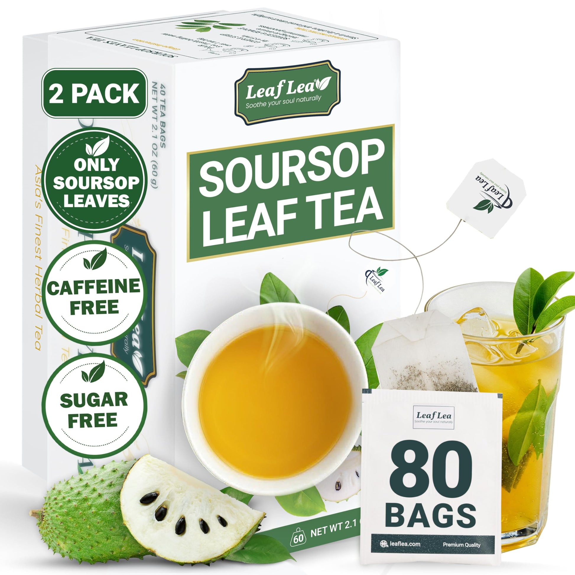 LeafLea 40 Turmeric Ginger Cinnamon Tea Bags