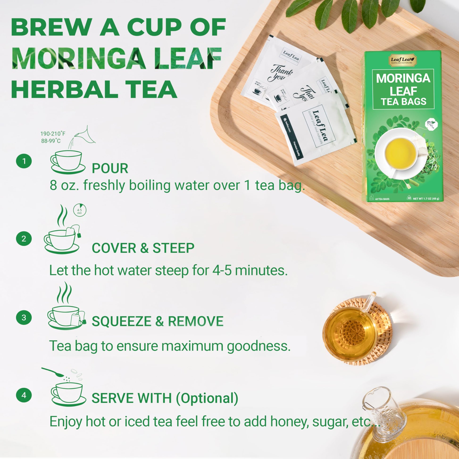 LeafLea 40 Turmeric Ginger Cinnamon Tea Bags