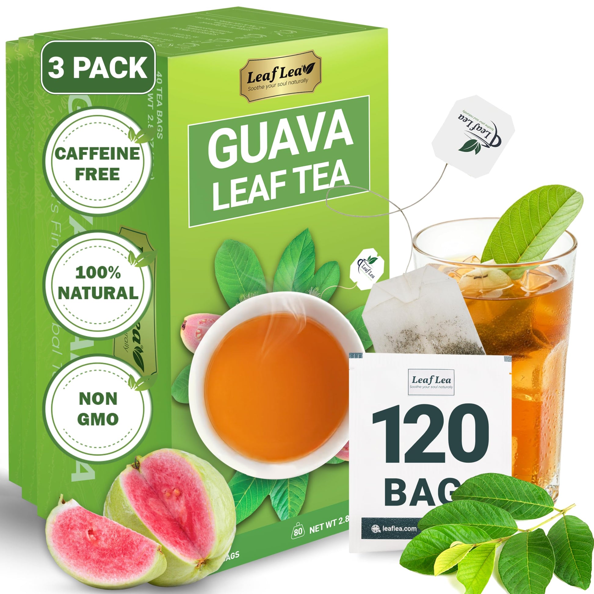 LeafLea 40 Turmeric Ginger Cinnamon Tea Bags