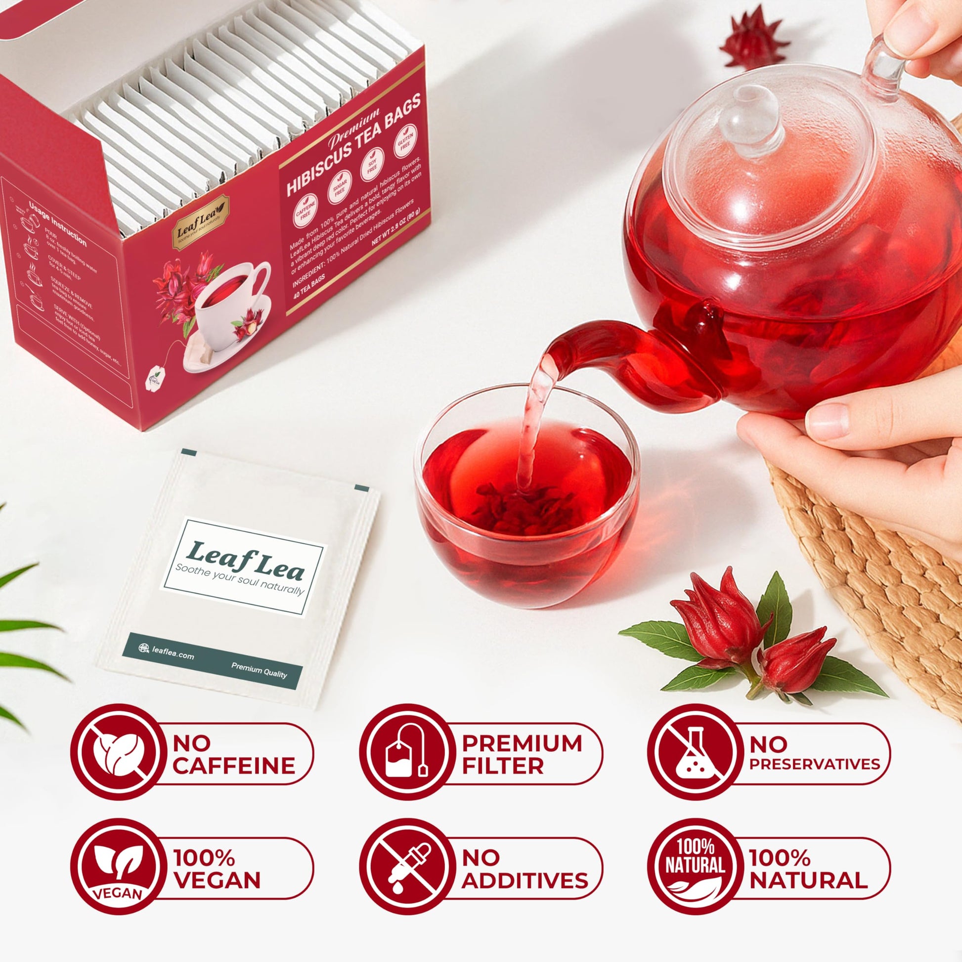 LeafLea 40 Turmeric Ginger Cinnamon Tea Bags