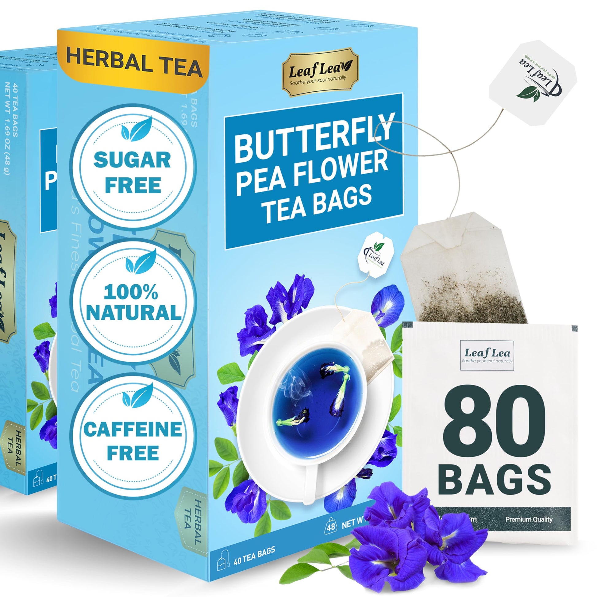 LeafLea 40 Turmeric Ginger Cinnamon Tea Bags