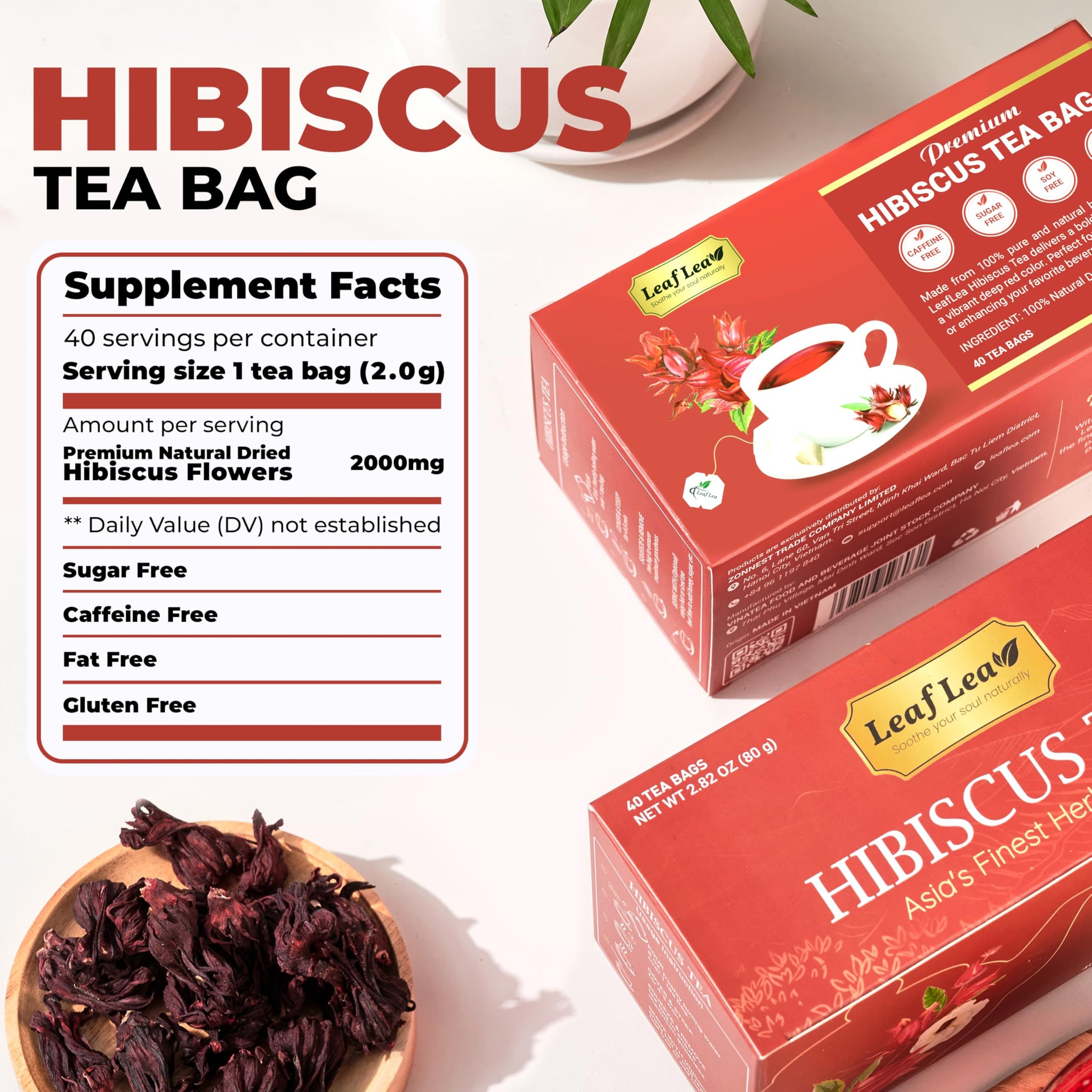 LeafLea 40 Turmeric Ginger Cinnamon Tea Bags