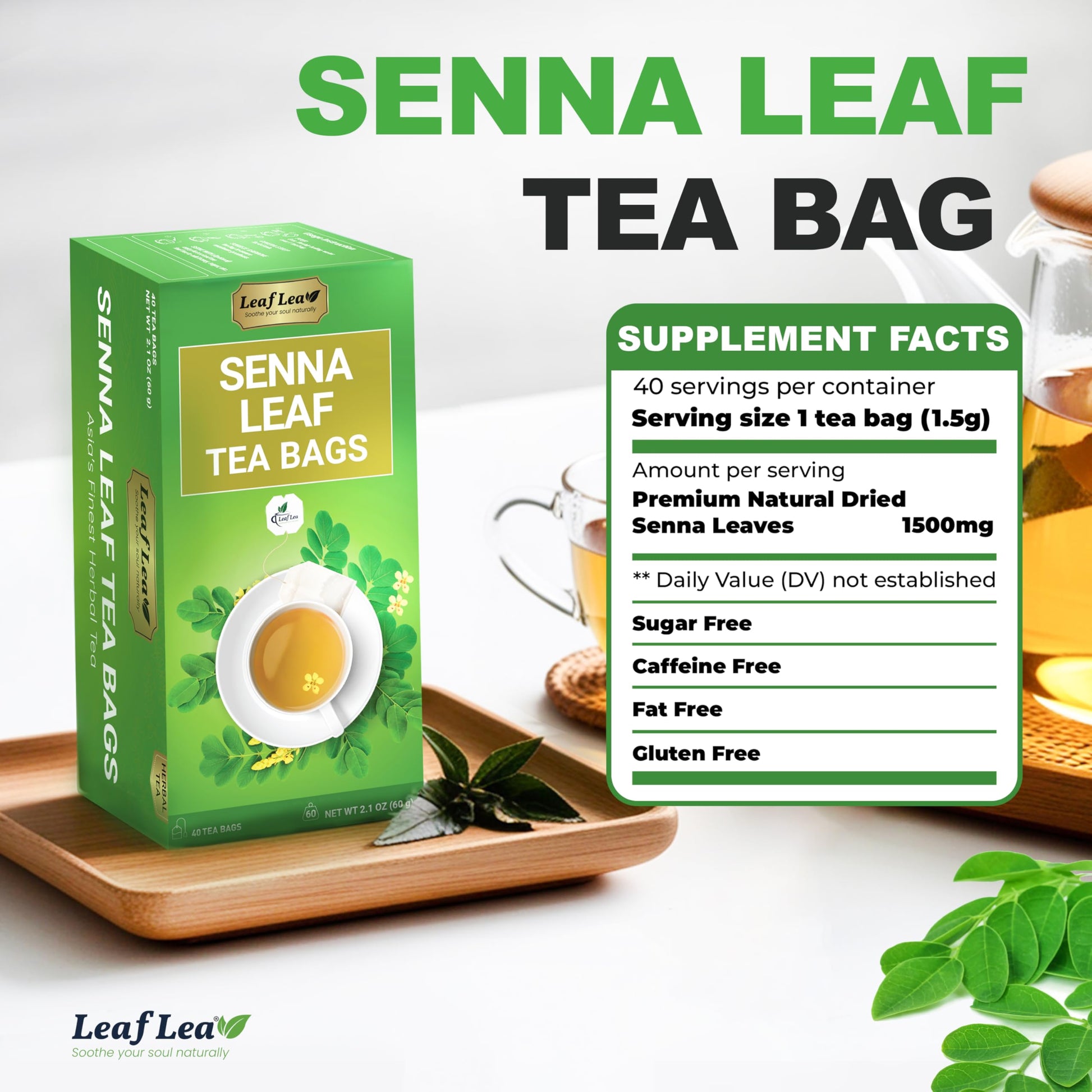 LeafLea 40 Turmeric Ginger Cinnamon Tea Bags