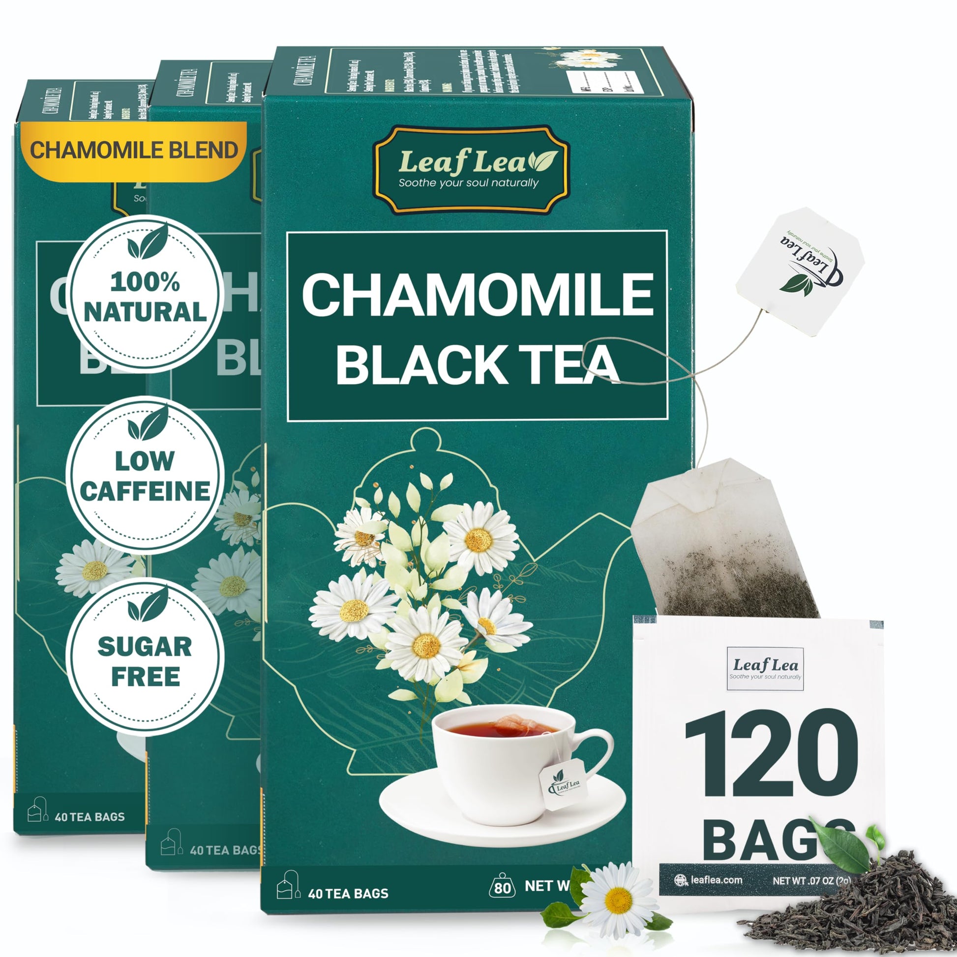 LeafLea 40 Turmeric Ginger Cinnamon Tea Bags