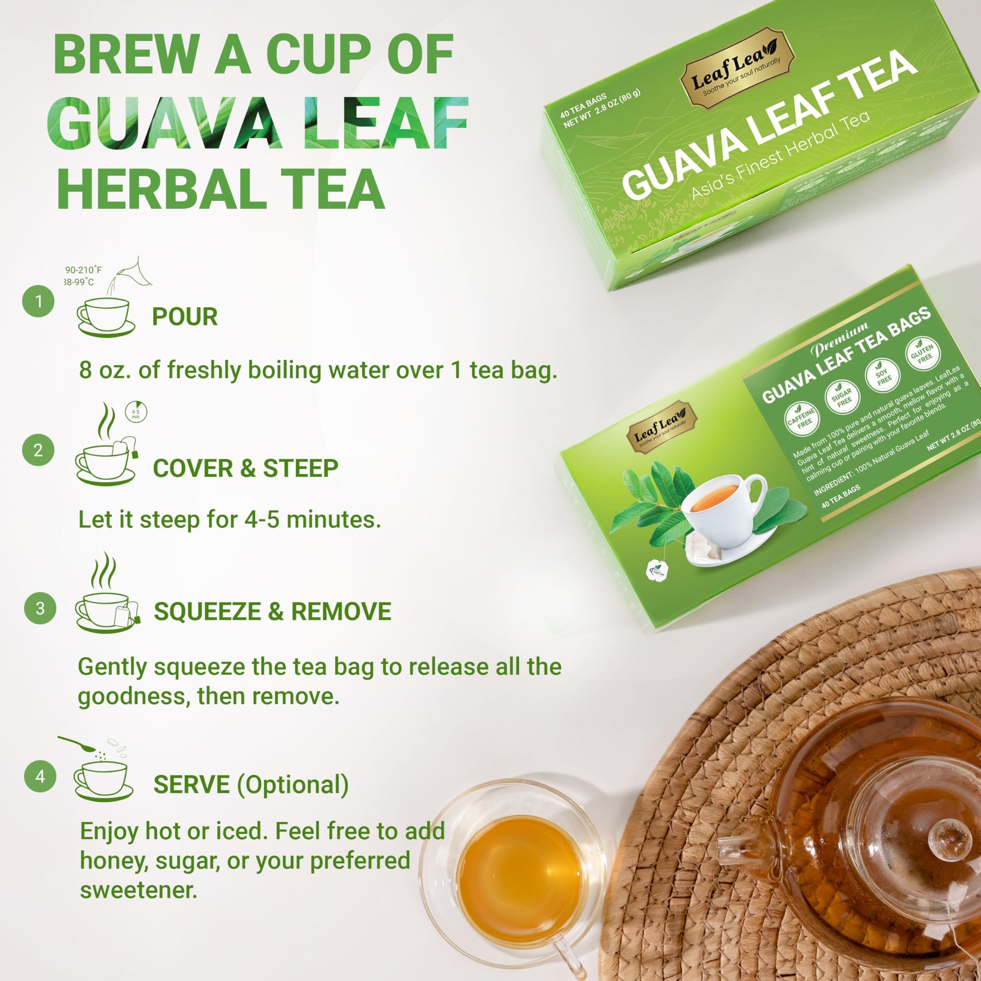 LeafLea 40 Turmeric Ginger Cinnamon Tea Bags