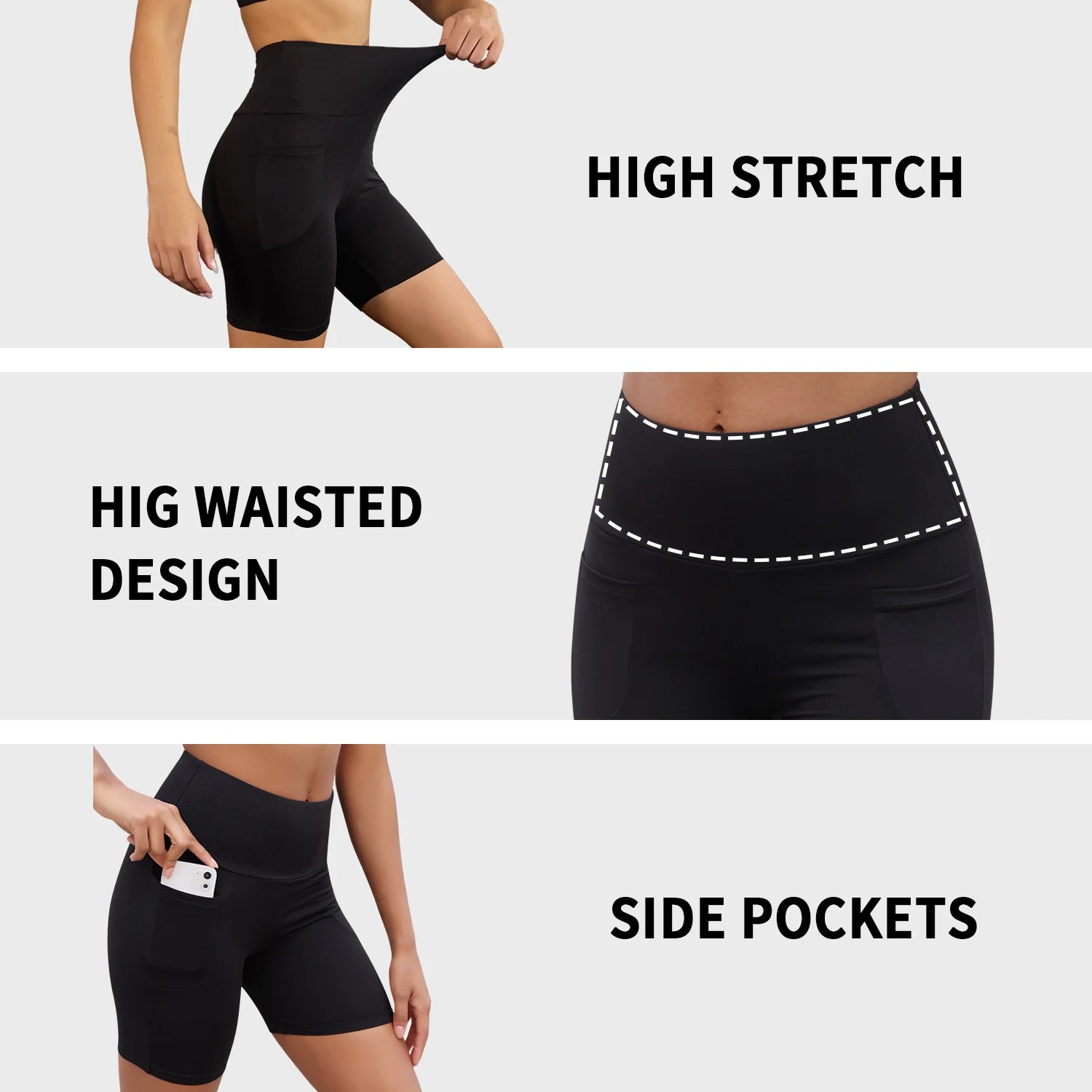 High Waisted Biker Shorts